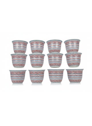 Set of 12 Ceramic Coffee and Tea Cup Set, Suhoor & Iftar - Perfect for Ramadan